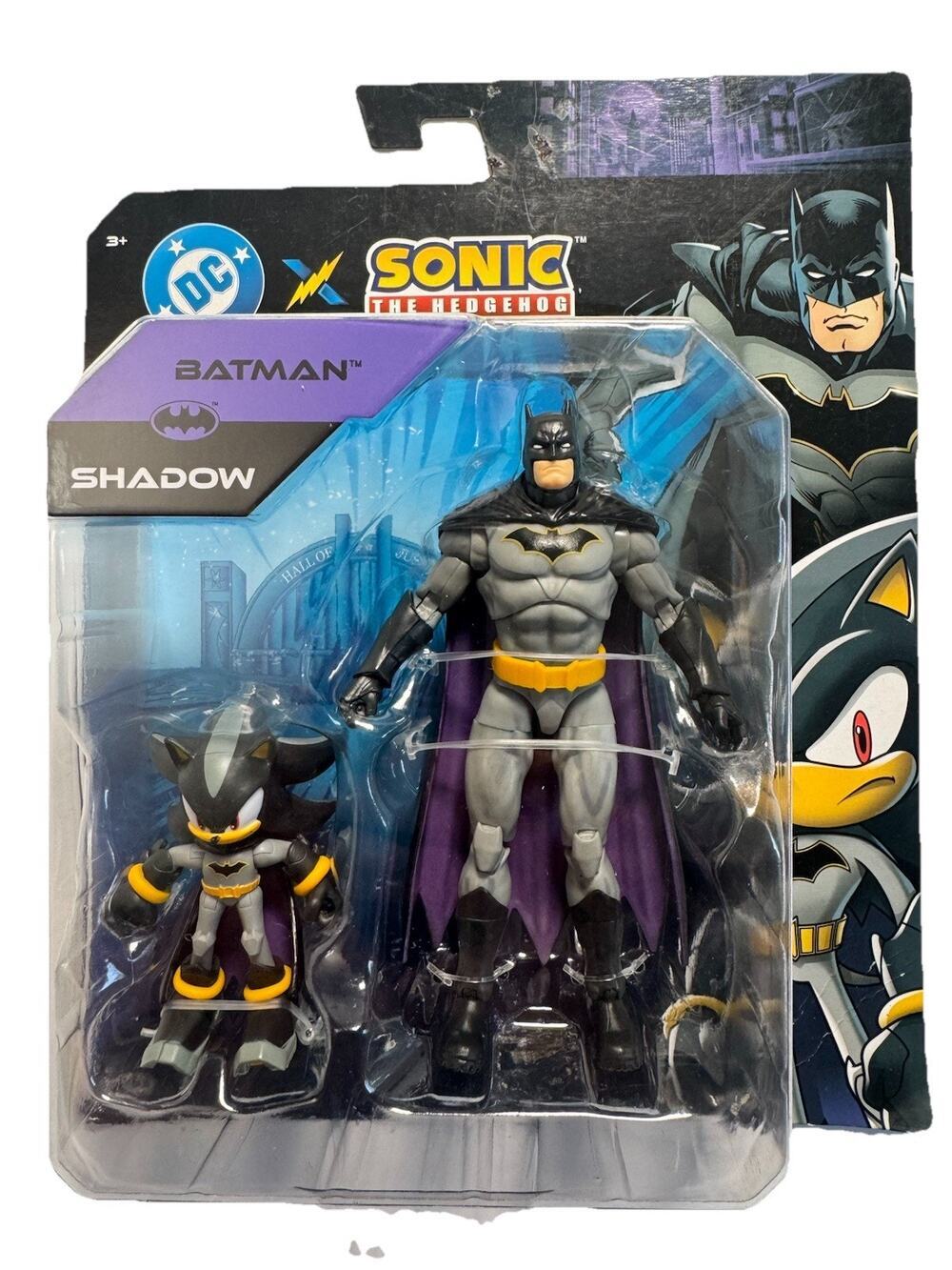DC x Sonic The Hedgehog Shadow As Batman 5” Figure JAKKS New Sealed